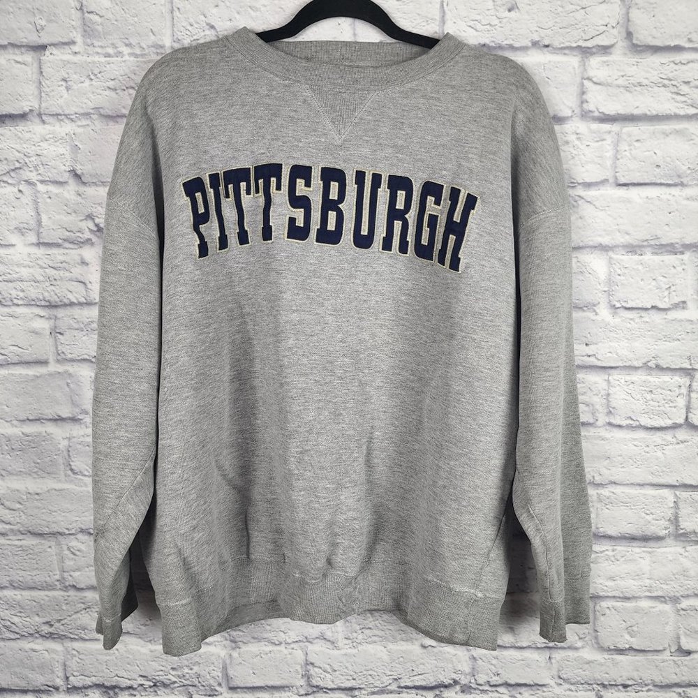 Champs Vintage 90s Men's Size XL Pittsburgh Crewneck Gray Sweatshirt